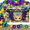 Mardi Gras Balloons Garland Arch Kit with Mardi Gras Banner Green Purple and Gold Confetti Mylar Foil Balloon Arch kit 115PCS Mardi Gras Balloon Garland Kit Decorations for Mardi Gras Party